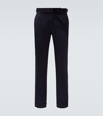 Shelton cotton satin suit pants | Tom Ford