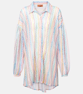 Zigzag sheer oversized shirt | Missoni