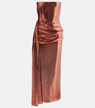 Robe bustier à sequins | Alex Perry