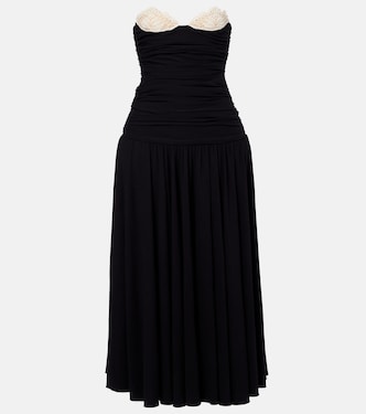 Crochet-trimmed jersey cocktail dress | Magda Butrym