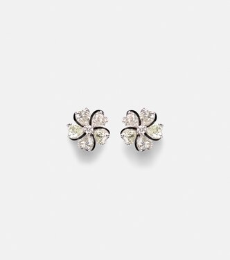 Boucles d’oreilles Love Petals en or blanc 18 ct et diamants | Kamyen