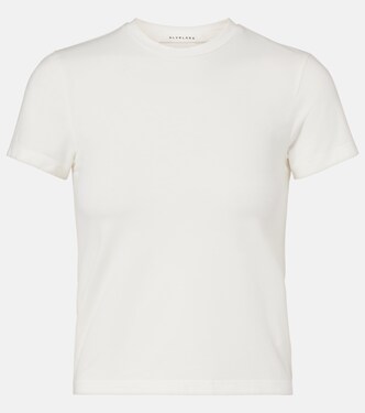 Fitted cotton-blend T-shirt | Slvrlake