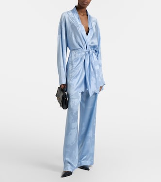 balenciaga silk wrap dress Balenciaga, Silk wrap dress, Women, Blue, US 2, Dresses