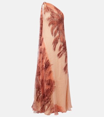 Printed silk-blend lamé gown | Johanna Ortiz