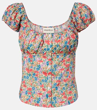 Top Millie en coton à fleurs | Montce