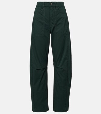 Barrel-Hose Sloan aus Baumwoll-Twill | Veronica Beard