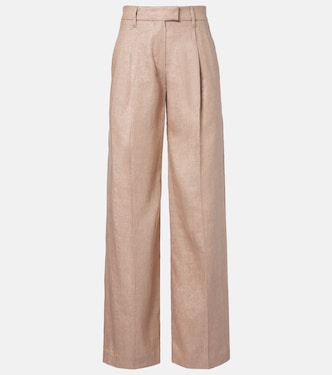 Pantalon ample en lin mélangé  | Brunello Cucinelli