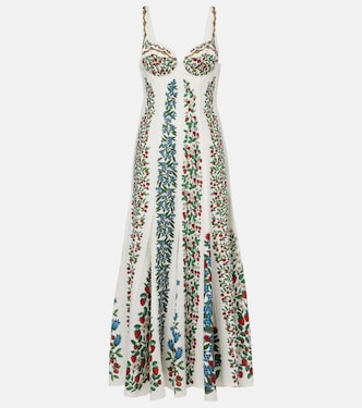 Floral linen-blend maxi dress | Farm Rio