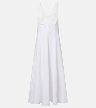 Crocheted linen midi dress | Polo Ralph Lauren