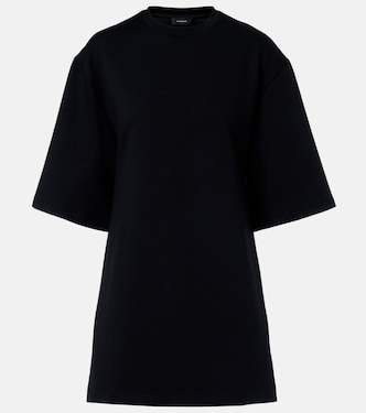 Open-back cotton-blend jersey minidress | Wardrobe.NYC