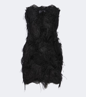 Feather-trimmed minidress | The Attico