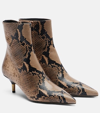 Bella snake-effect leather ankle boots | Khaite
