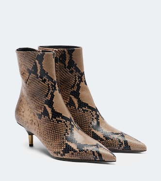 Bella snake-effect leather ankle boots | Khaite