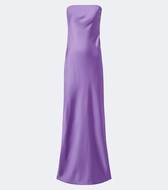 Strapless satin gown | Norma Kamali