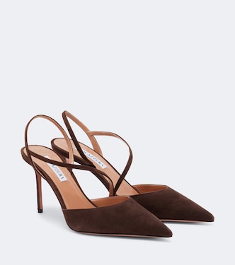 Slingback-Pumps Dynasty aus Veloursleder | Aquazzura