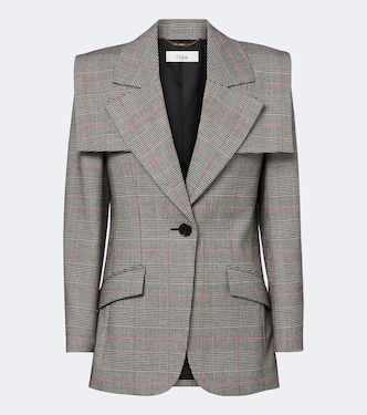 Prince of Wales Check wool-blend jacket | Chloé