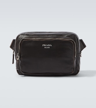 Distressed leather crossbody bag | Prada