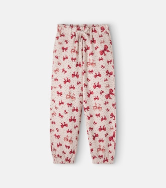 Cosmo printed cotton jersey sweatpants | Wheat
