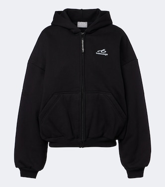 Logo padded cotton zip-up ski hoodie | Balenciaga