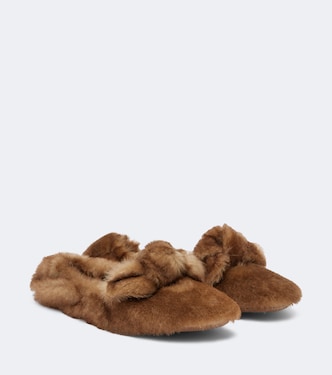 Carousel shearling ballet flats | Zimmermann