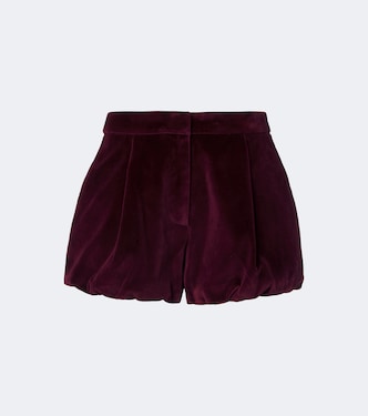 Maria cotton velvet balloon shorts | Posse