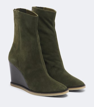 Ankle Boots Saint Honoré aus Veloursleder | Aquazzura
