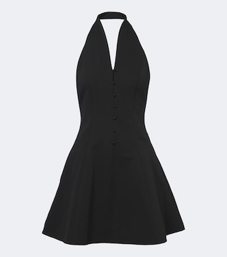Stella halterneck cotton-blend minidress | Staud