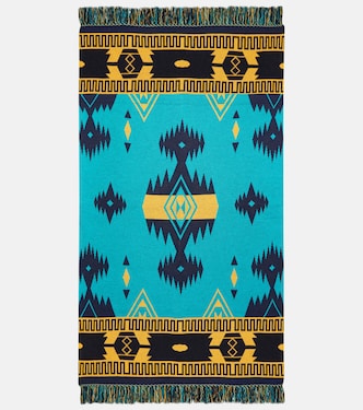 Icon wool-blend jacquard blanket | Alanui