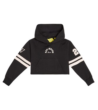 Team 23 cropped cotton jersey hoodie | Off-White Kids