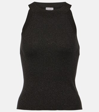 Cashmere and silk-blend tank top | Brunello Cucinelli