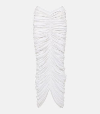 Laure ruched silk-blend maxi skirt | Khaite