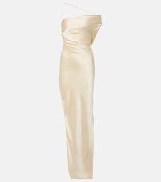 Asymmetric silk satin gown | The Sei