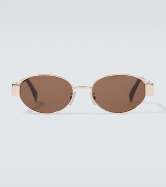 Triomphe Metal 01 oval sunglasses | Celine Eyewear