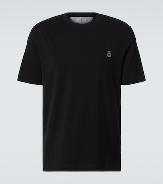 Logo cotton jersey T-shirt | Brunello Cucinelli