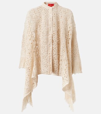 Lacey Foulard macramé cotton shirt  | La DoubleJ