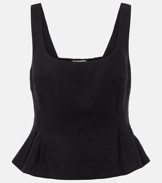 Rosalie peplum linen top | Posse