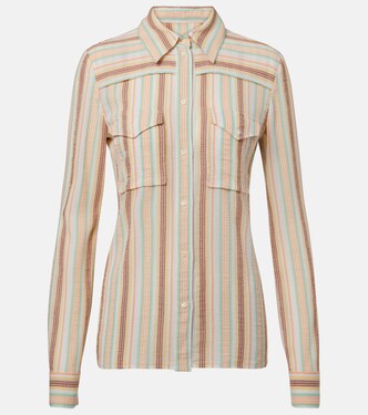 Striped cotton crêpon shirt | Chloé
