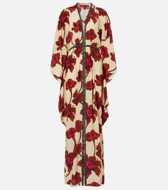 Robe longue en soie à ornements | Johanna Ortiz