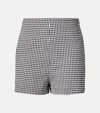 High-rise gingham shorts | Róhe