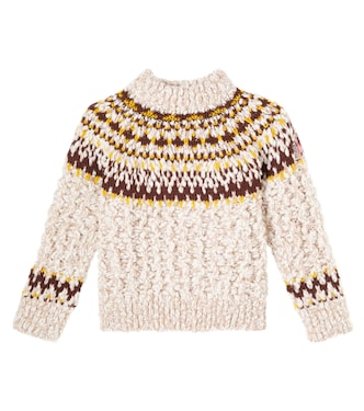 Jacquard wool and silk-blend sweater | Moncler Grenoble Enfant