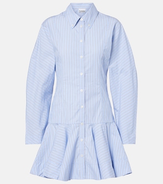Striped cotton shirt dress | Ganni