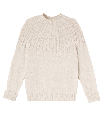 Cable-knit wool-blend sweater | Cozmo