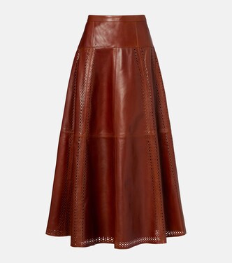 Aninda leather midi skirt | Ulla Johnson