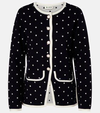 Mirja polka-dot wool-blend cardigan | Rixo
