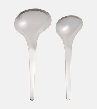 Bloom set of 2 stainless steel spoons by Helle Damkjær | Georg Jensen