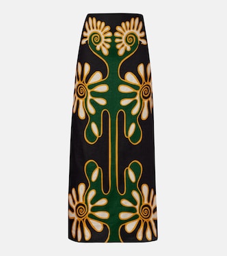 Celina printed linen midi skirt | Cala de la Cruz