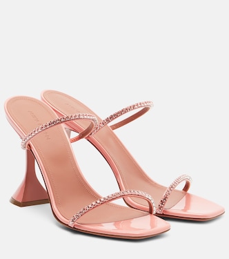 Gilda embellished patent leather sandals | Amina Muaddi