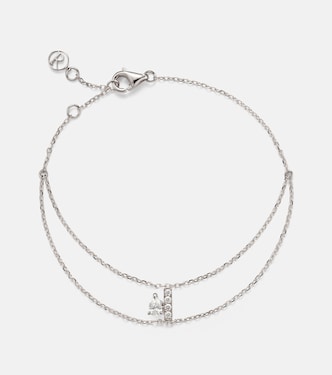 Letters 18kt white gold bracelet with diamonds | Repossi