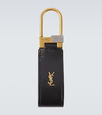Tiny Cassandre leather keychain | Saint Laurent