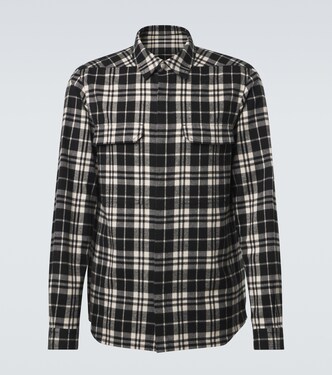 Temple plaid cotton overshirt | Rick Owens